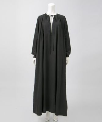 ＜MINEDENIM＞ Denim Slit Long Dress L(1708-3001) 99BLK 【三越・伊勢丹/公式】