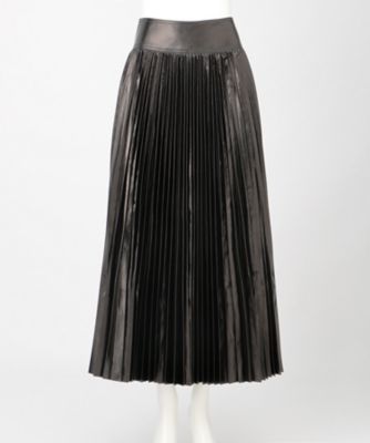 ＜MINEDENIM＞ Denim Foil Print Pleats SK L(1709-2003) 99BLK 【三越・伊勢丹/公式】