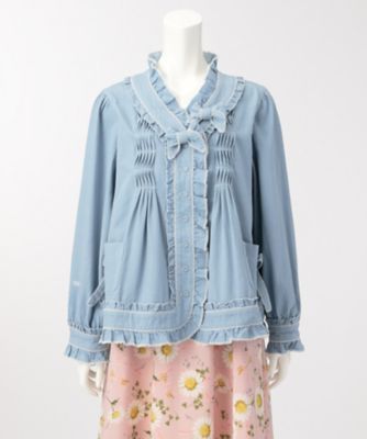 ＜ピンクハウス＞ x<ももいろクローバーZ> ライトデニムブラウス(A2176FB325) ブリーチ 【三越・伊勢丹/公式】