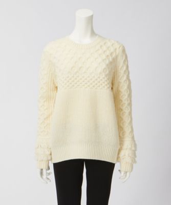 ＜ピンクハウス＞ x<ももいろクローバーZ> フリンジスリーブプルオーバーニット(A2176KPO329) キナリ 【三越・伊勢丹/公式】