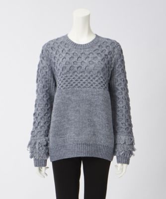 ＜ピンクハウス＞ x<ももいろクローバーZ> フリンジスリーブプルオーバーニット(A2176KPO329) サックス 【三越・伊勢丹/公式】