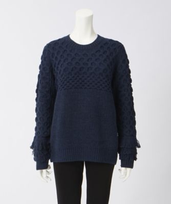 ＜ピンクハウス＞ x<ももいろクローバーZ> フリンジスリーブプルオーバーニット(A2176KPO329) コン 【三越・伊勢丹/公式】