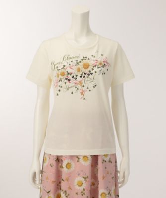 ＜ピンクハウス＞ x<ももいろクローバーZ> ソングオブクローバーTシャツ(A2176UTS330) キナリ 【三越・伊勢丹/公式】