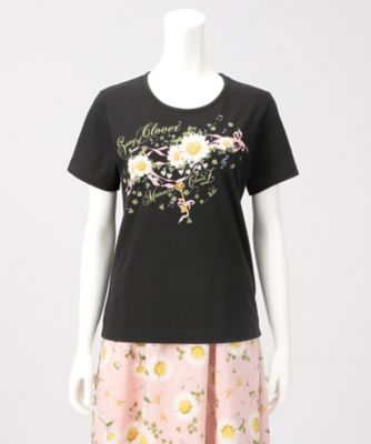 ＜ピンクハウス＞ x<ももいろクローバーZ> ソングオブクローバーTシャツ(A2176UTS330) クロ 【三越・伊勢丹/公式】