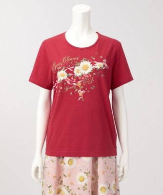 ＜ピンクハウス＞ x<ももいろクローバーZ> ソングオブクローバーTシャツ(A2176UTS330) アカ 【三越・伊勢丹/公式】