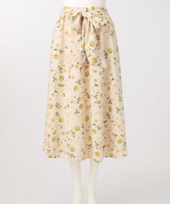 ＜ピンクハウス＞ x<ももいろクローバーZ> ソング オブ クローバープリントミディスカート(A2176FS353) アイボリー 【三越・伊勢丹/公式】