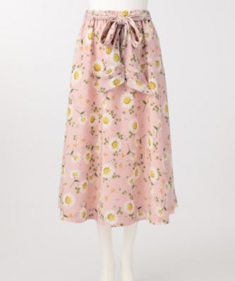 ＜ピンクハウス＞ x<ももいろクローバーZ> ソング オブ クローバープリントミディスカート(A2176FS353) ピンク 【三越・伊勢丹/公式】