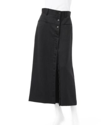 【SALE（三越）】＜サカヨリ/sakayori＞ 前ボタンワイドパンツ(S24-52504) チャコール/クロ 【三越・伊勢丹/公式】