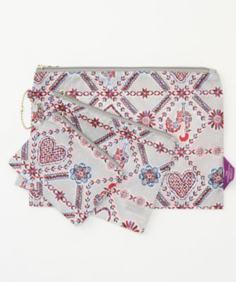 ＜THE SOUVENIR SHOP＿ANNA SUI＞ 鳥柄ポーチ3点セット(80340016) グレー(70) 【三越・伊勢丹/公式】