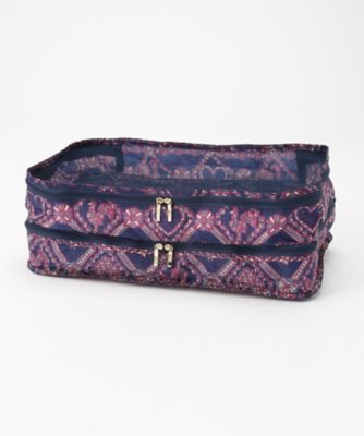 ＜THE SOUVENIR SHOP＿ANNA SUI＞ 鳥柄 軽量パッキングポーチ Lサイズ(80320079) ネービーブルー(25) 【三越・伊勢丹/公式】