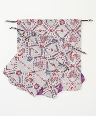 ＜THE SOUVENIR SHOP＿ANNA SUI＞ 鳥柄 軽量巾着セット(80320080) グレー(70) 【三越・伊勢丹/公式】