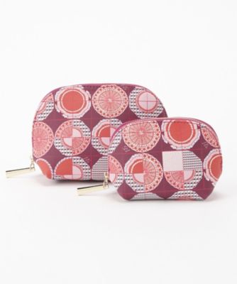 ＜THE SOUVENIR SHOP＿ANNA SUI＞ プレート柄 合皮ラウンドポーチ 2個セット(80320087) ピンク(30) 【三越・伊勢丹/公式】
