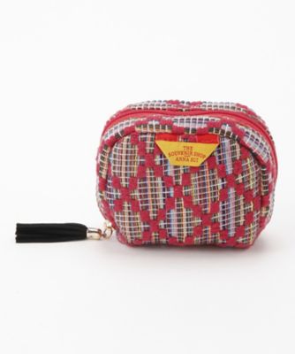 ＜THE SOUVENIR SHOP＿ANNA SUI＞ ダイヤ柄 シェル型ポーチ(80320090) アカ(40) 【三越・伊勢丹/公式】