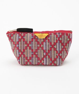 ＜THE SOUVENIR SHOP＿ANNA SUI＞ ダイヤ柄 スクエアポーチ(80320091) アカ(40) 【三越・伊勢丹/公式】