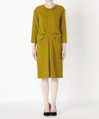 【SALE（三越）】＜ワイエムウォルツ/Y.M.Walts＞ フロントインワンピース YB40-102* マスタード 【三越・伊勢丹/公式】