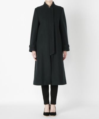 【SALE（三越）】＜ワイエムウォルツ/Y.M.Walts＞ スタンドカラーロングコート YB4C-124* ダークグリーン 【三越・伊勢丹/公式】