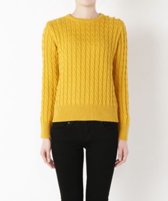 【SALE（伊勢丹）】＜レディ フォア ザ ウィークエンド/Ready for the Weekend＞ ケーブルニット(ISE-15F-11 ) イエロー(212YELLOW) 【三越・伊勢丹/公式】