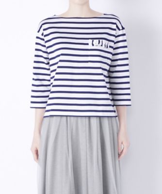 【SALE（伊勢丹）】＜レディ フォア ザ ウィークエンド/Ready for the Weekend＞ フリルボーダーカット アンド ソーン(77688101) ネイビー（393NVY） 【三越・伊勢丹/公式】