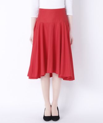 【SALE（伊勢丹）】＜レディ フォア ザ ウィークエンド/Ready for the Weekend＞ ギャザーフレアスカート(ISSK-SB029) レッド（10RED） 【三越・伊勢丹/公式】