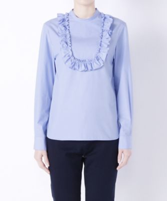 【SALE（伊勢丹）】＜レディ フォア ザ ウィークエンド/Ready for the Weekend＞ フリルTブラウス(ISBL-SB020) サックス（450SAX） 【三越・伊勢丹/公式】