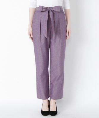 【SALE（伊勢丹）】＜レディ フォア ザ ウィークエンド/Ready for the Weekend＞ ストライプテーパードパンツ(77668105) ネイビー 【三越・伊勢丹/公式】