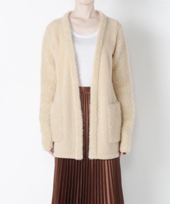 【SALE（伊勢丹）】＜レディ フォア ザ ウィークエンド/Ready for the Weekend＞ パイルカーディガン(MI194FW-KN002) ピンクベージュ 【三越・伊勢丹/公式】