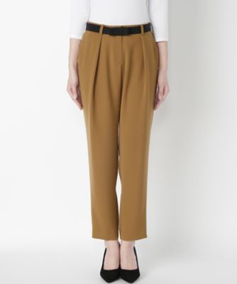 【SALE（伊勢丹）】＜レディ フォア ザ ウィークエンド/Ready for the Weekend＞ ベルト付サテンパンツ(77669100) キャメル 【三越・伊勢丹/公式】