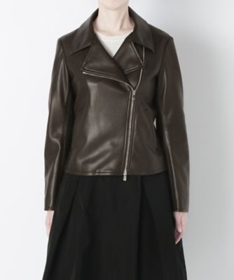 【SALE（伊勢丹）】＜レディ フォア ザ ウィークエンド/Ready for the Weekend＞ ストレッチライダースジャケット(ISJK-FC001) DARK BROWN 【三越・伊勢丹/公式】