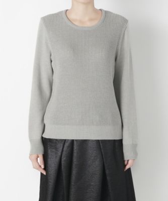 【SALE（伊勢丹）】＜レディ フォア ザ ウィークエンド/Ready for the Weekend＞ ワッフルニット(ISE-16F-07) ライトグレー 【三越・伊勢丹/公式】