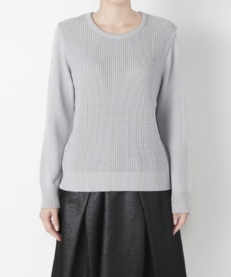 【SALE（伊勢丹）】＜レディ フォア ザ ウィークエンド/Ready for the Weekend＞ ワッフルニット(ISE-16F-07) ライトブルー 【三越・伊勢丹/公式】