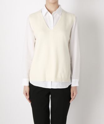【SALE（伊勢丹）】＜T．G．I．F．READY FOR THE WEEKEND＞ ニットベスト(77659157) ホワイト 【三越・伊勢丹/公式】
