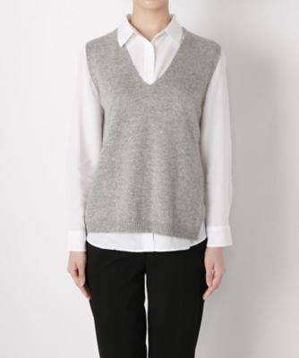 【SALE（伊勢丹）】＜T．G．I．F．READY FOR THE WEEKEND＞ ニットベスト(77659157) グレー 【三越・伊勢丹/公式】