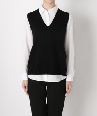【SALE（伊勢丹）】＜T．G．I．F．READY FOR THE WEEKEND＞ ニットベスト(77659157) ブラック 【三越・伊勢丹/公式】