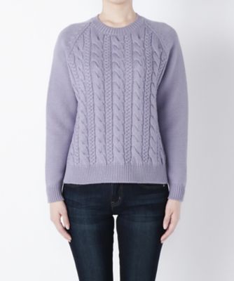 【SALE（伊勢丹）】＜レディ フォア ザ ウィークエンド/Ready for the Weekend＞ ケーブルニットプルオーバー(RFFI-1601) ラベンダー 【三越・伊勢丹/公式】
