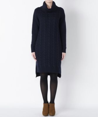 【SALE（伊勢丹）】＜レディ フォア ザ ウィークエンド/Ready for the Weekend＞ ワンピケーブルニット(RFFI-1602) ネイビー 【三越・伊勢丹/公式】