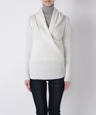 【SALE（伊勢丹）】＜レディ フォア ザ ウィークエンド/Ready for the Weekend＞ カシュクール風2wayニット(ISE-16F-12) 51001シロ 【三越・伊勢丹/公式】