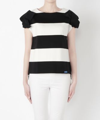 【SALE（伊勢丹）】＜ブルーバード ブルバード/BLUEBIRD BOULEVARD＞ カットアンドソーン(07R-CSTOP-13C) ホワイトxブラック 【三越・伊勢丹/公式】