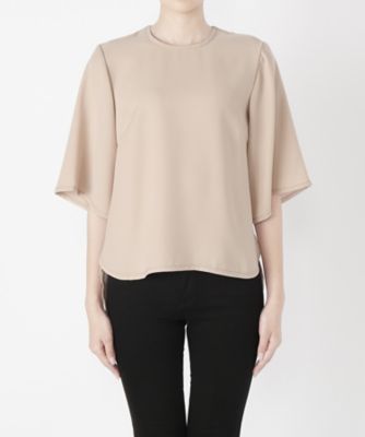 ＜SACRA/サクラ＞ ドレープツイルブラウス(117514031) ピンクベージュ(110) 【三越・伊勢丹/公式】