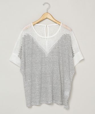 【SALE（伊勢丹）】＜バウムウンドヘルガーデン/BAUM UND PFERDGARTEN＞ 大きいサイズ ELLICEプルオーバー(12480-8162)(クローバー) バニラxブラック 【三越・伊勢丹/公式】