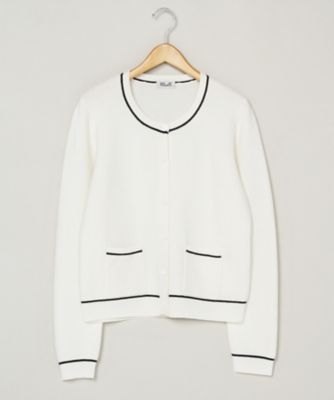 【SALE（伊勢丹）】＜バウムウンドヘルガーデン/BAUM UND PFERDGARTEN＞ 大きいサイズ CHRISTYニットカーディガン(12474-2107)(クローバー) アンティークホワイト 【三越・伊勢丹/公式】