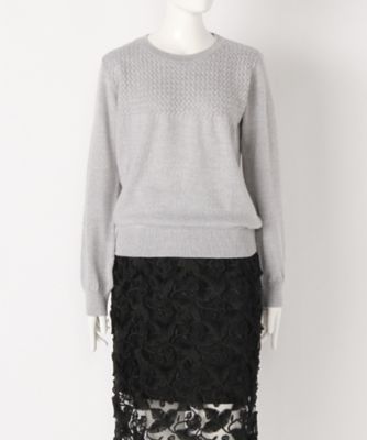 【SALE（伊勢丹）】＜バウムウンドヘルガーデン/BAUM UND PFERDGARTEN＞ 大きいサイズ ニット(D-SW-12540)(クローバー) グレー 【三越・伊勢丹/公式】