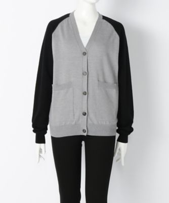 【SALE（伊勢丹）】＜MM6/エムエムシックス＞ 大きいサイズ 配色カーディガン(S52HA0068S15673)(クローバー) グレー(L.GRY) 【三越・伊勢丹/公式】