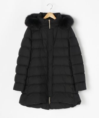 ＜ヘルノ/HERNO＞ 大きいサイズ ファー付ダウンコート(PI0709D)(クローバー) ネイビー(9200) 【三越・伊勢丹/公式】