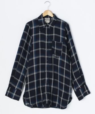 ＜バウムウンドヘルガーデン/BAUM UND PFERDGARTEN＞ 大きいサイズ モッズチェックシャツ(412-7210759)(クローバー) ネイビー(7251NAVY) 【三越・伊勢丹/公式】