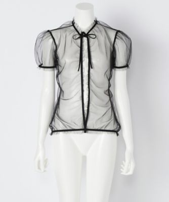 ＜Kriss Soonik/クリスソニック＞ Susan Tulle Top(STG2) black 【三越・伊勢丹/公式】