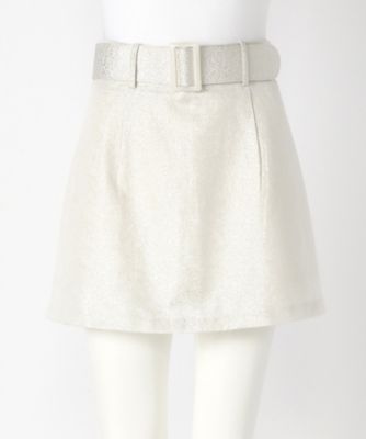 ＜the virgins＞ バックルベルトスカート(buckle velvet sk) ivory 【三越・伊勢丹/公式】