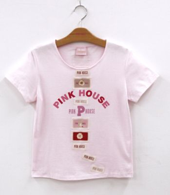 ＜PINK HOUSE/ピンクハウス＞ &starf;ロゴ・ネーム使いTシャツ(A2173UTS013) ピンク(3) 【三越・伊勢丹/公式】
