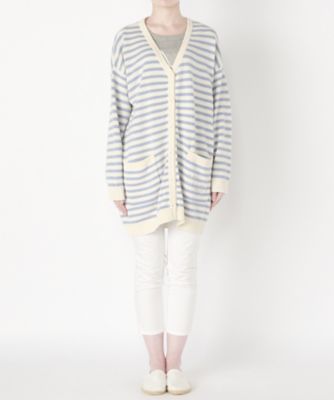 ＜To b. by agnes b.＞ FANCY BORDER CD LONG(3735WI88) ブルー(621) 【三越・伊勢丹/公式】