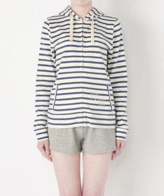 ＜To b. by agnes b.＞ BORDER HOODIE(3727WI90) ブルー(630) 【三越・伊勢丹/公式】