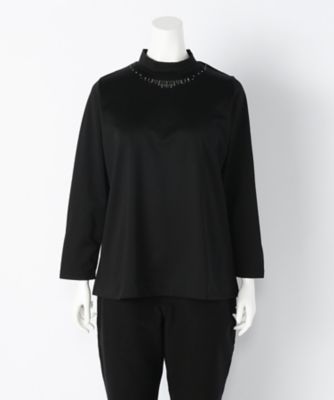 【SALE（伊勢丹）】＜LIFE AND DRESSER/ライフアンドドレッサー＞ 大きいサイズ チュニックセーター(CS16-1103*)(クローバープラス) クロ 【三越・伊勢丹/公式】